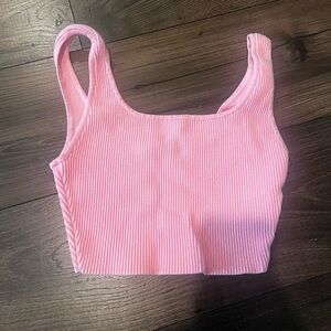Aritzia Babaton Crop Tank- Pink- Small